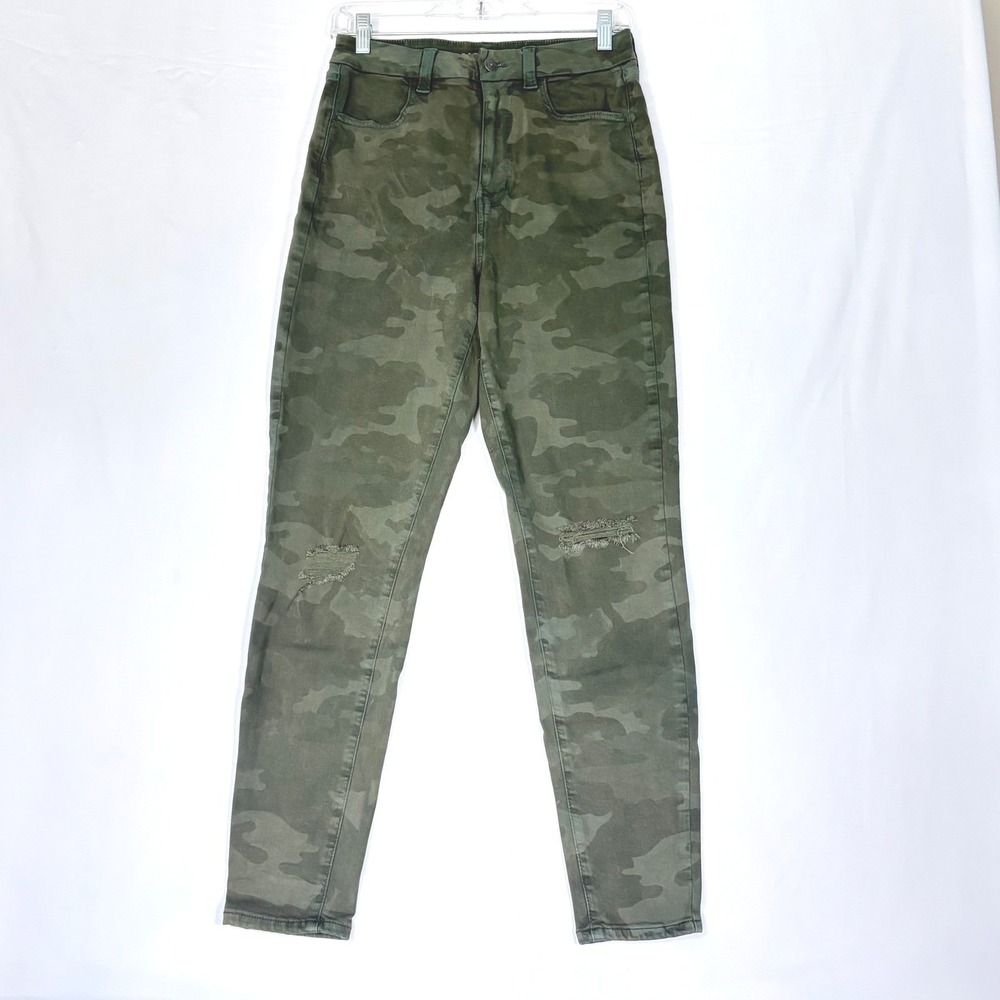 AE American Eagle Camo Distressed Jegging 8 High Rise Next Level